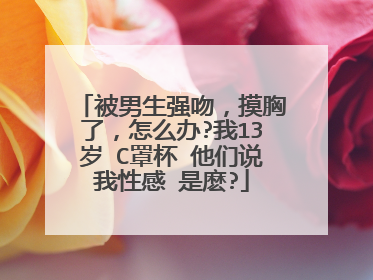 被男生强吻,摸胸了,怎么办?我13岁 C罩杯 他们说我性感 是麽?