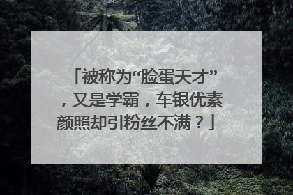 被称为“脸蛋天才”,又是学霸,车银优素颜照却引粉丝不满?