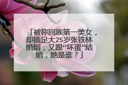 被称回族第一美女,却插足大25岁张铁林婚姻,又跟“坏蛋”结婚,她是谁?