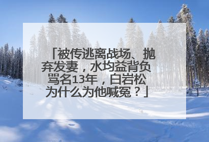 被传逃离战场、抛弃发妻，水均益背负骂名13年，白岩松为什么为他喊冤？