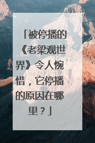 被停播的《老梁观世界》令人惋惜，它停播的原因在哪里？