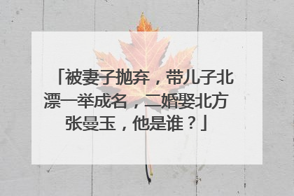 被妻子抛弃,带儿子北漂一举成名,二婚娶北方张曼玉,他是谁?
