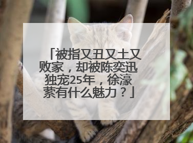 被指又丑又土又败家，却被陈奕迅独宠25年，徐濠萦有什么魅力？