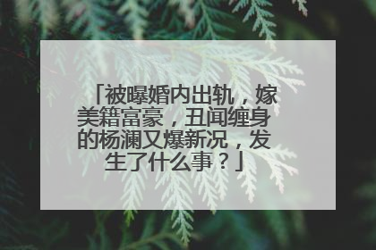 被曝婚内出轨，嫁美籍富豪，丑闻缠身的杨澜又爆新况，发生了什么事？