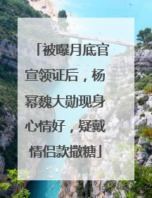 被曝月底官宣领证后，杨幂魏大勋现身心情好，疑戴情侣款撒糖