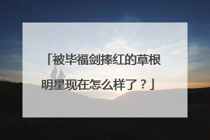 被毕福剑捧红的草根明星现在怎么样了?