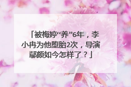 被梅婷“养”6年,李小冉为他堕胎2次,导演鄢颇如今怎样了?