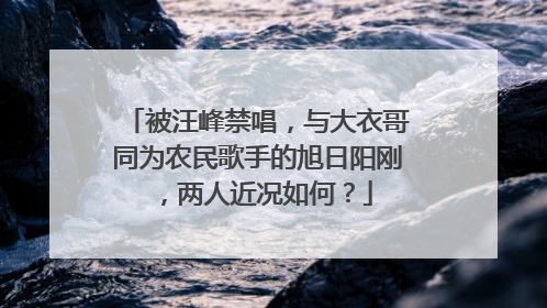 被汪峰禁唱,与大衣哥同为农民歌手的旭日阳刚,两人近况如何?