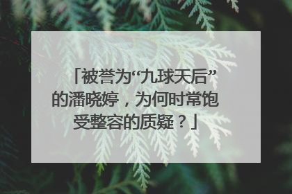 被誉为“九球天后”的潘晓婷，为何时常饱受整容的质疑？