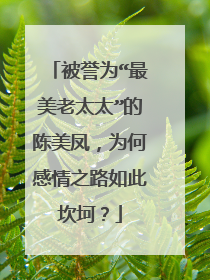 被誉为“最美老太太”的陈美凤，为何感情之路如此坎坷？