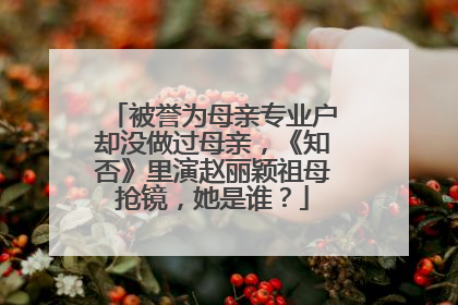 被誉为母亲专业户却没做过母亲，《知否》里演赵丽颖祖母抢镜，她是谁？