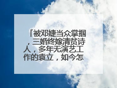 被邓婕当众掌掴,三婚终嫁清贫诗人,多年无演艺工作的袁立,如今怎么样了?