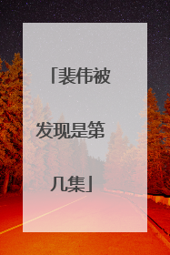 裴伟被发现是第几集