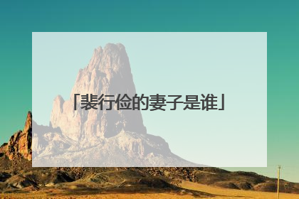 裴行俭的妻子是谁