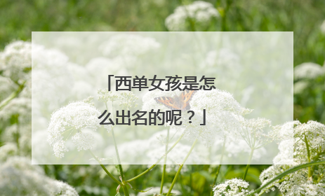 西单女孩是怎么出名的呢？