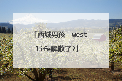 西城男孩 westlife解散了?