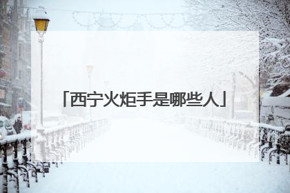 西宁火炬手是哪些人