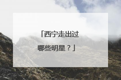 西宁走出过哪些明星？