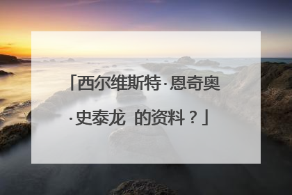 西尔维斯特·恩奇奥·史泰龙 的资料?