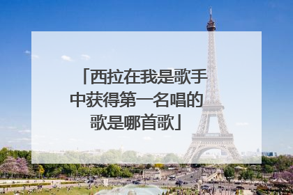 西拉在我是歌手中获得第一名唱的歌是哪首歌