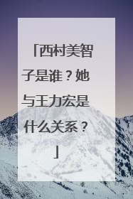 西村美智子是谁?她与王力宏是什么关系?