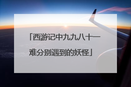 西游记中九九八十一难分别遇到的妖怪
