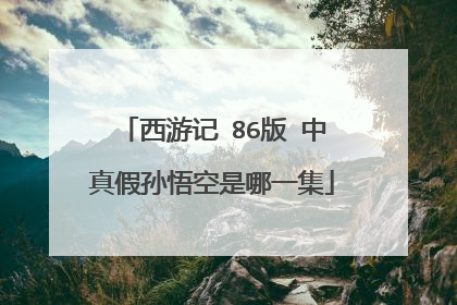 西游记 86版 中真假孙悟空是哪一集