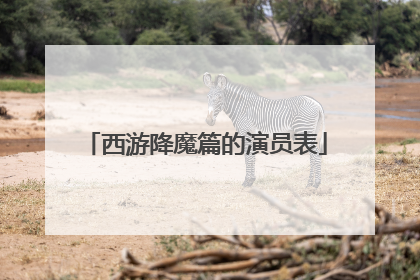 西游降魔篇的演员表