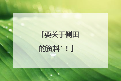 要关于侧田的资料`！