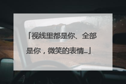 视线里都是你、全部是你,微笑的表情…
