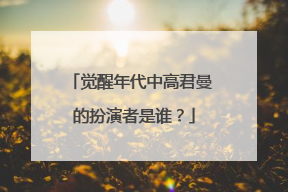 觉醒年代中高君曼的扮演者是谁？