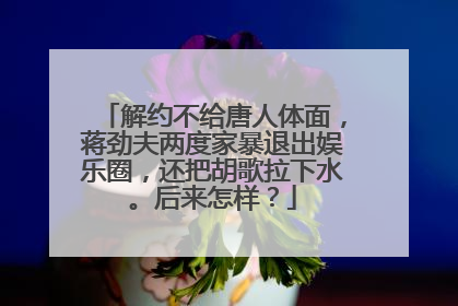 解约不给唐人体面,蒋劲夫两度家暴退出娱乐圈,还把胡歌拉下水。后来怎样?