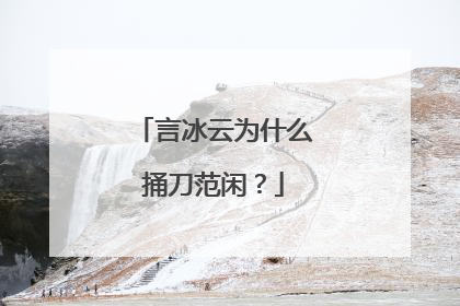 言冰云为什么捅刀范闲？