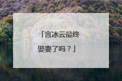 言冰云最终娶妻了吗?