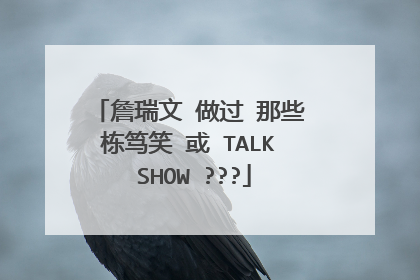 詹瑞文 做过 那些 栋笃笑 或 TALK SHOW ???