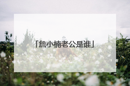 詹小楠老公是谁