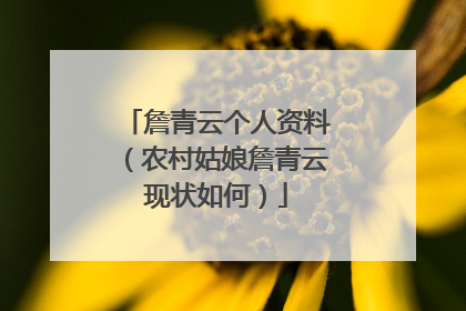 詹青云个人资料(农村姑娘詹青云现状如何)