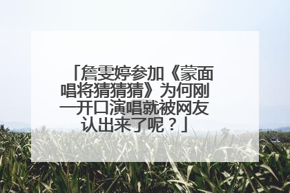 詹雯婷参加《蒙面唱将猜猜猜》为何刚一开口演唱就被网友认出来了呢？