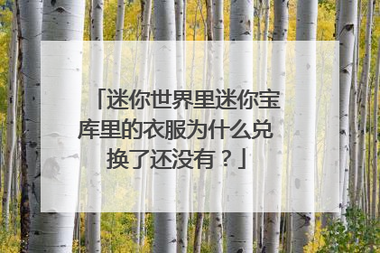 迷你世界里迷你宝库里的衣服为什么兑换了还没有?