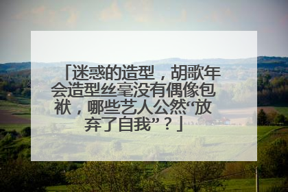 迷惑的造型，胡歌年会造型丝毫没有偶像包袱，哪些艺人公然“放弃了自我”？