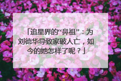 追星界的“鼻祖”：为刘德华导致家破人亡，如今的她怎样了呢？