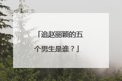 追赵丽颖的五个男生是谁?