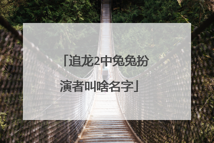 追龙2中兔兔扮演者叫啥名字