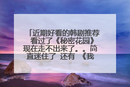 近期好看的韩剧推荐 看过了《秘密花园》现在走不出来了。。简直迷住了 还有 《我的公》不怎么样..