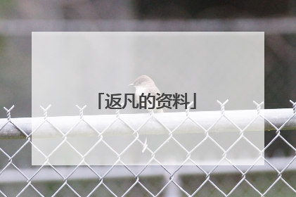 返凡的资料