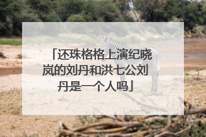 还珠格格上演纪晓岚的刘丹和洪七公刘丹是一个人吗