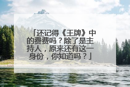 还记得《王牌》中的费费吗?除了是主持人,原来还有这一身份,你知道吗?
