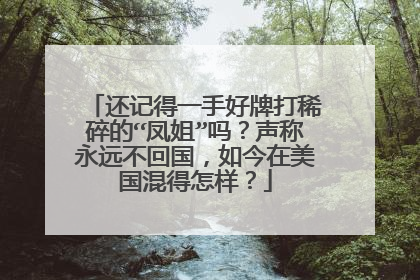 还记得一手好牌打稀碎的“凤姐”吗？声称永远不回国，如今在美国混得怎样？