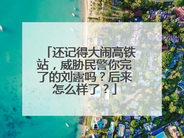 还记得大闹高铁站,威胁民警你完了的刘露吗?后来怎么样了?