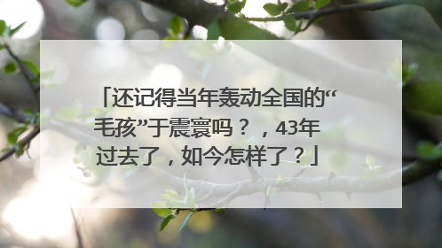 还记得当年轰动全国的“毛孩”于震寰吗？，43年过去了，如今怎样了？